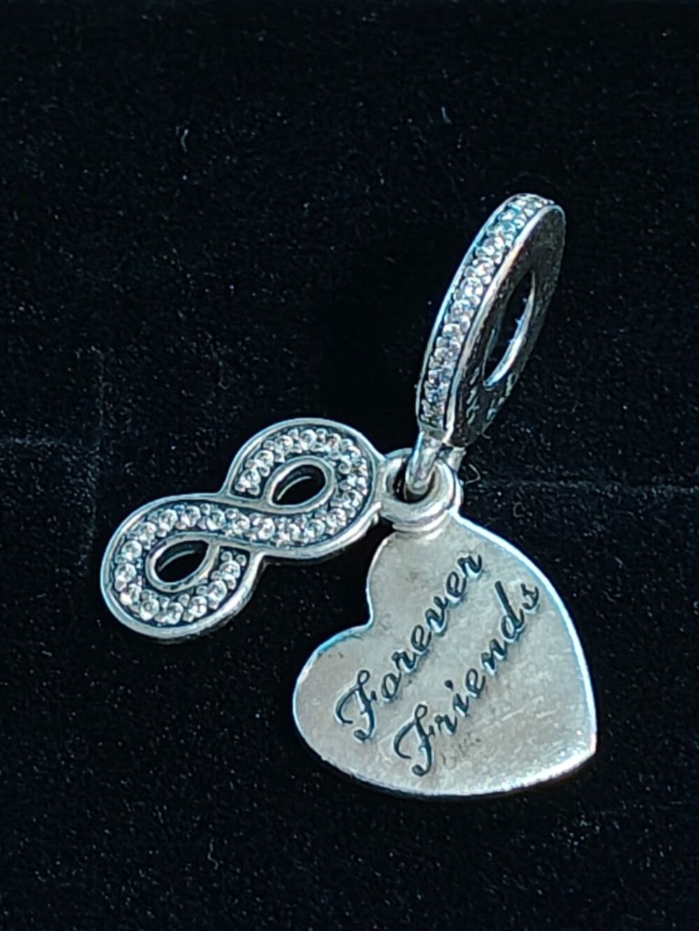 Authentic Pandora Forever Friends Dangle Charm – 791948CZ Sterling Silver